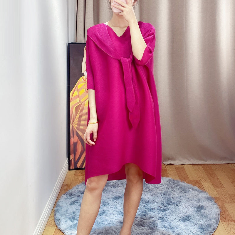 Hooded dress covering meat spring skirt
