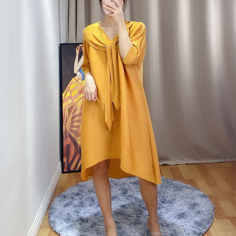 Hooded dress covering meat spring skirt