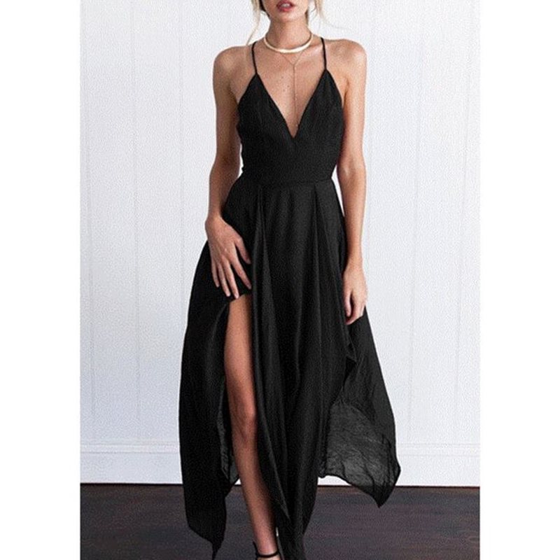 Ladies Spring Irregular Skirt Sexy Dress