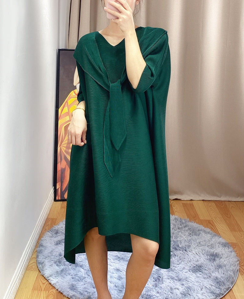 Hooded dress covering meat spring skirt