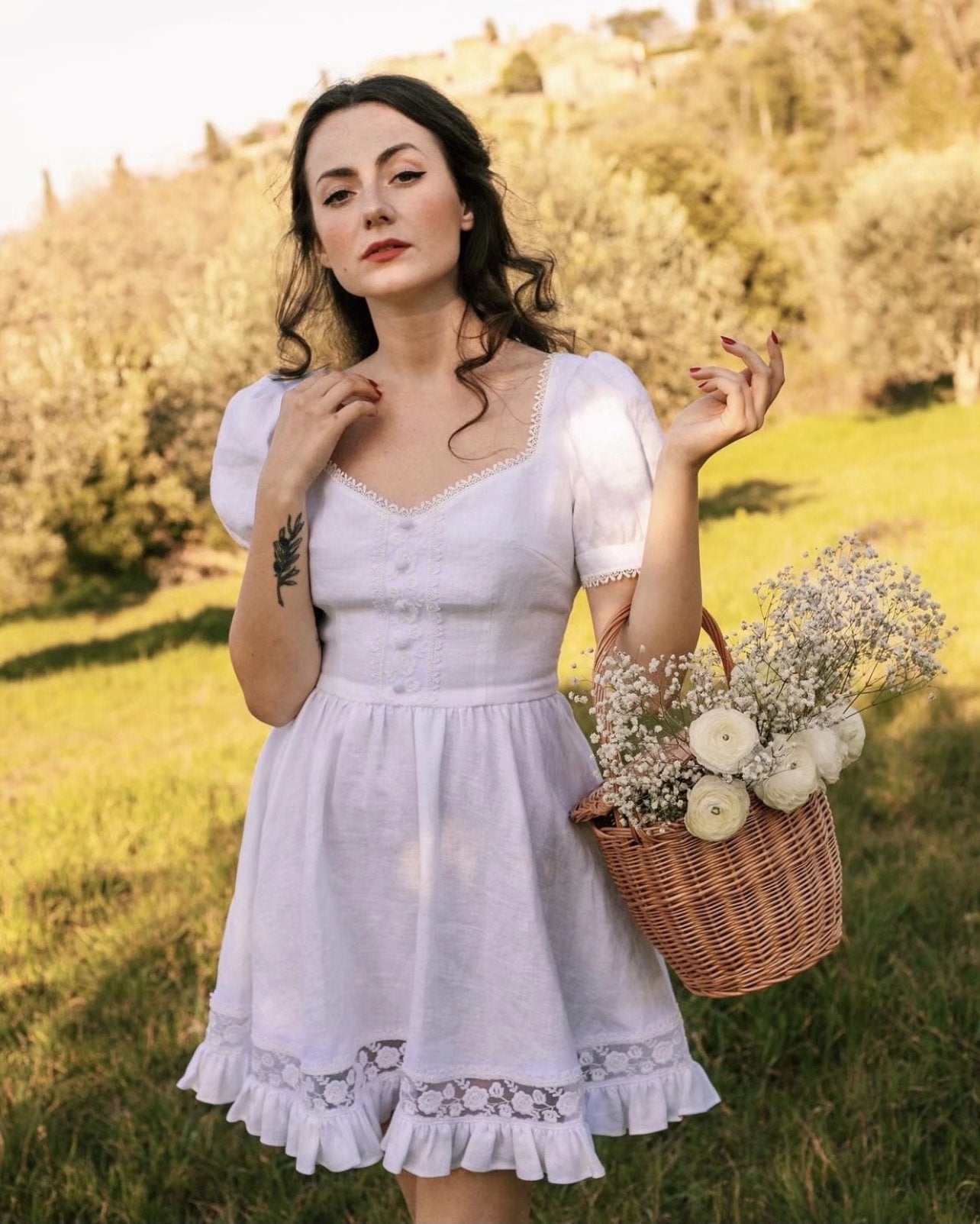 Women's Spring Literary Retro Lace Dress