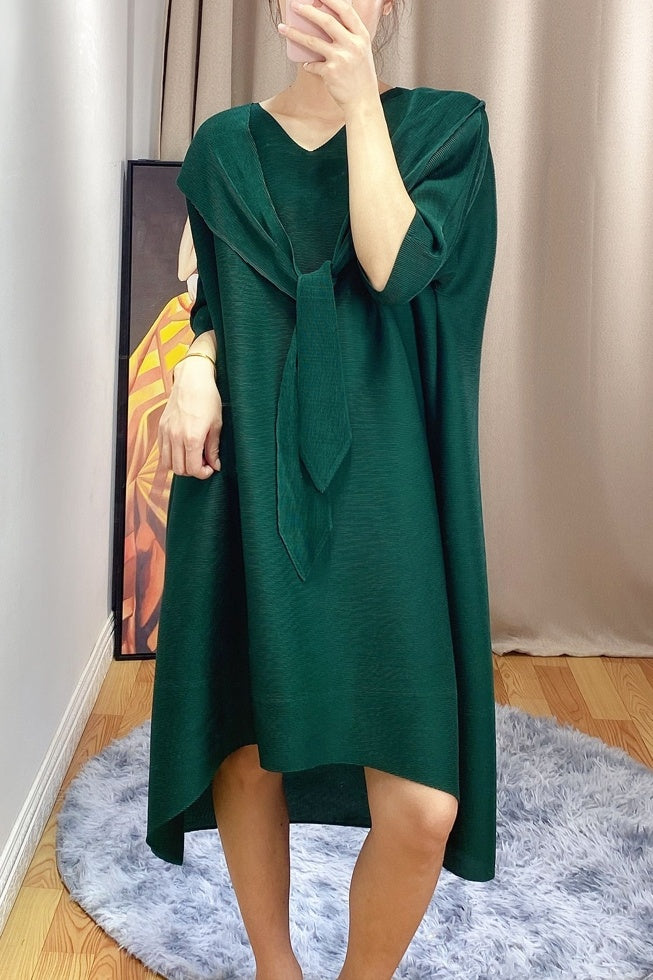 Hooded dress covering meat spring skirt