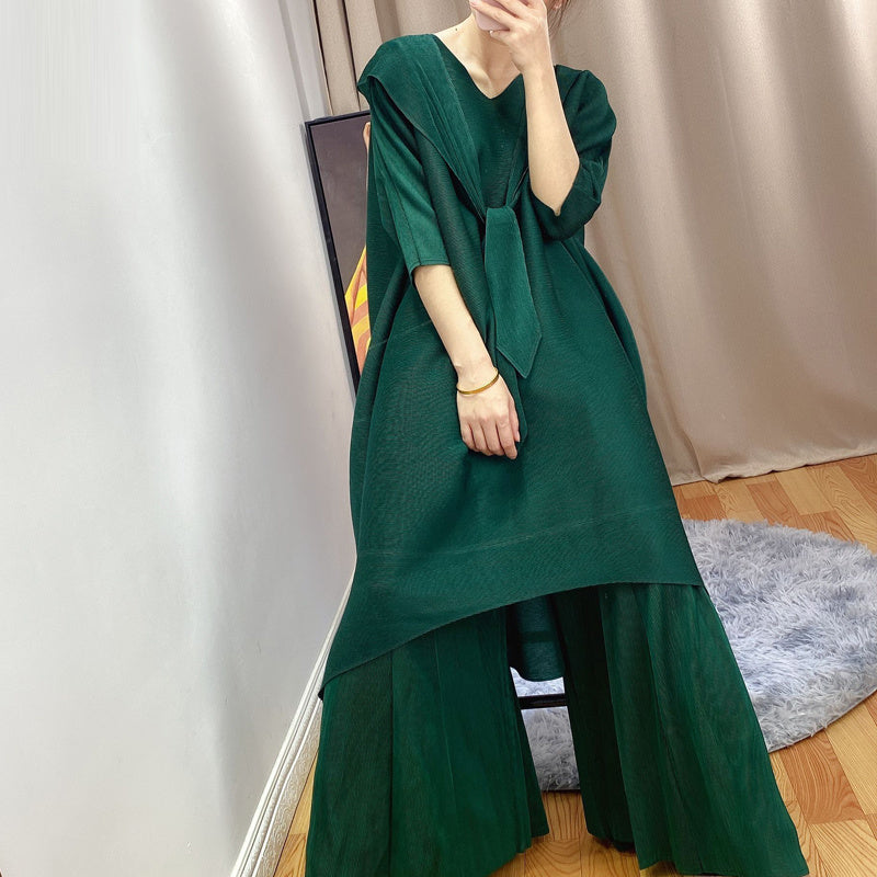 Hooded dress covering meat spring skirt