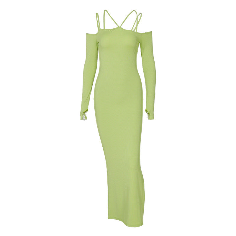 Spring Fashion Finger Sleeve Dress