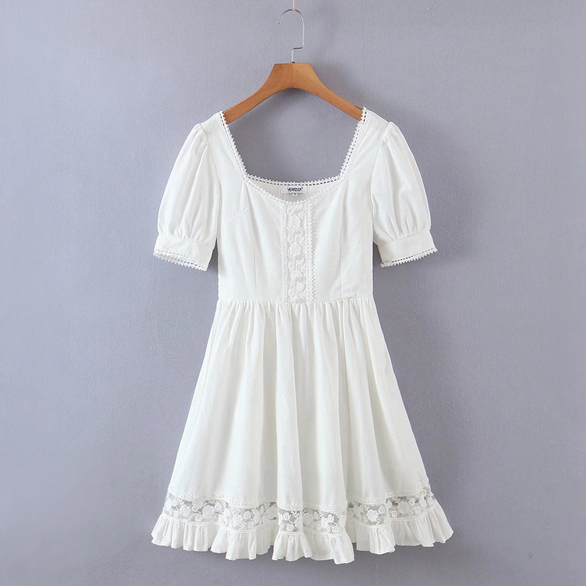 Women's Spring Literary Retro Lace Dress