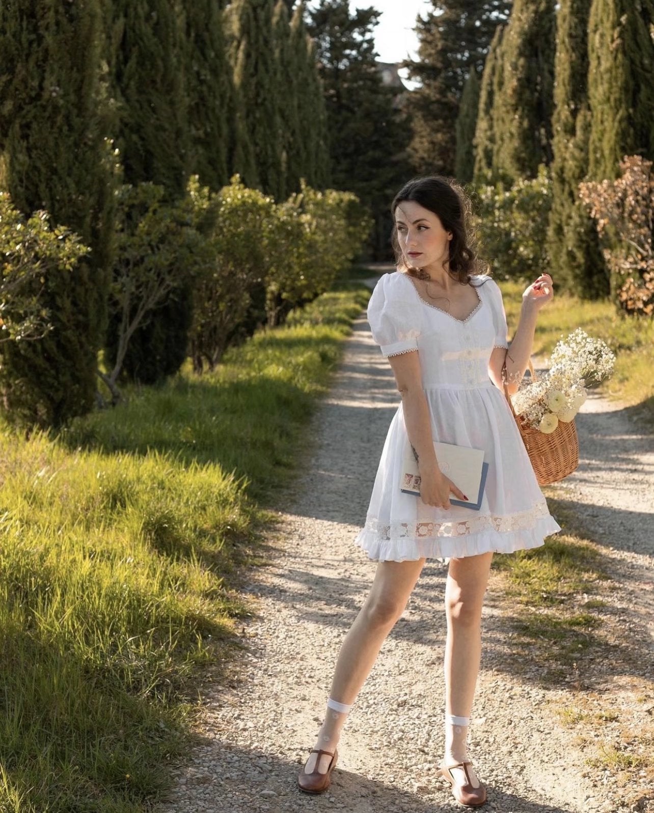 Women's Spring Literary Retro Lace Dress