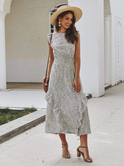 Ruffle Dress Spring And Summer Women&