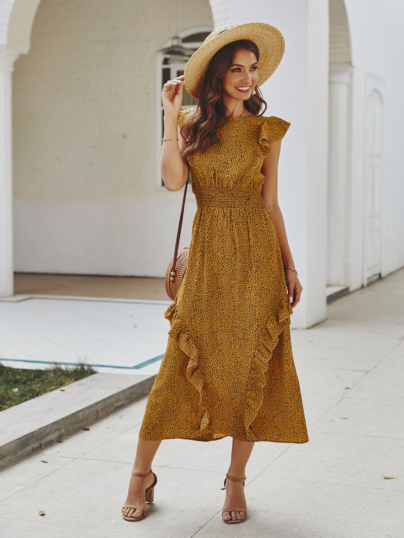 Ruffle Dress Spring And Summer Women&