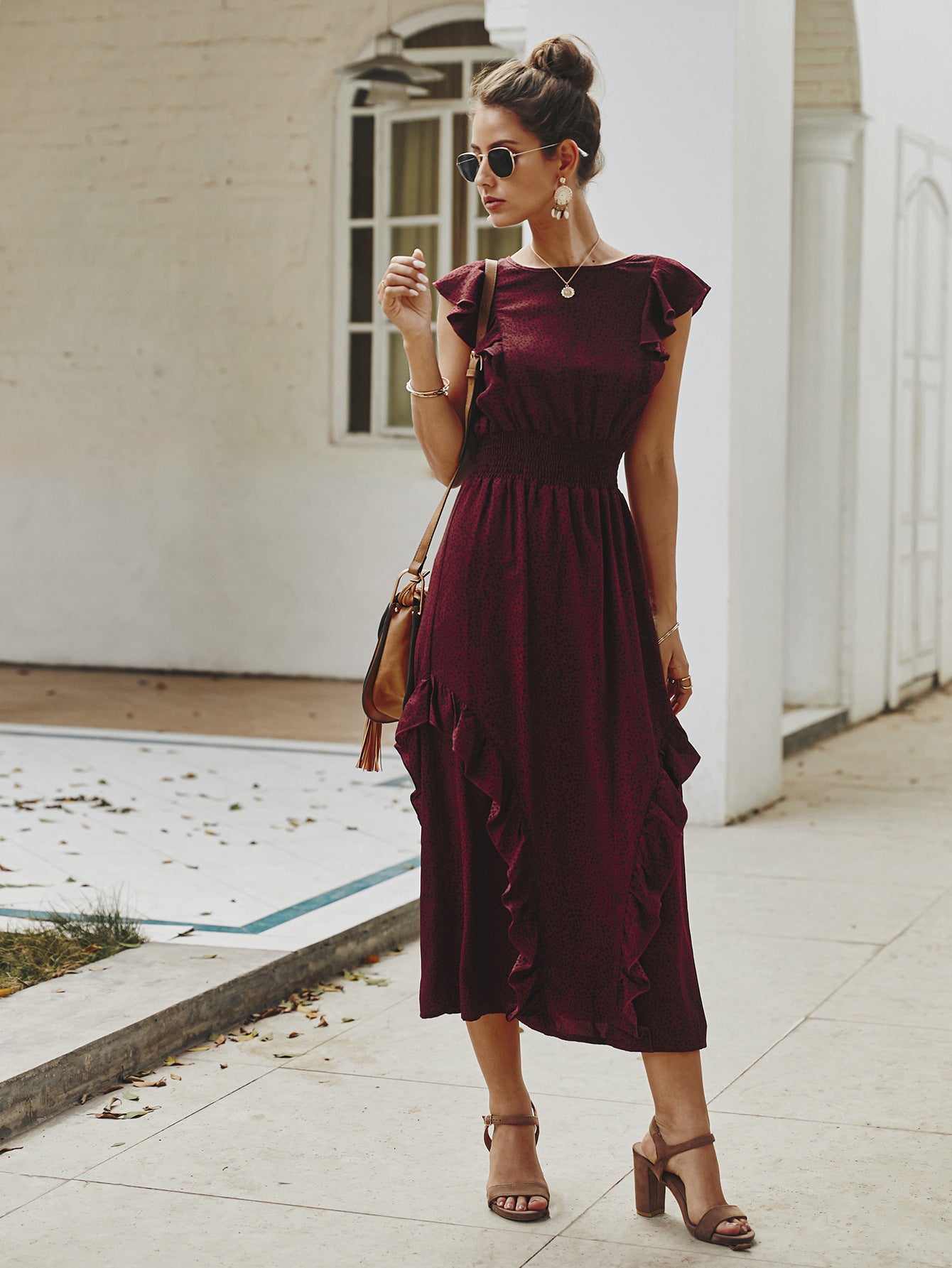 Ruffle Dress Spring And Summer Women&