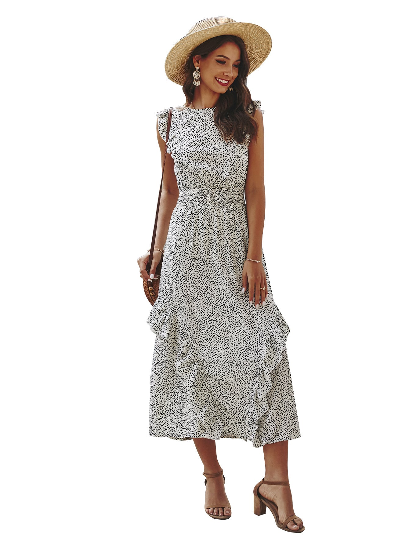 Ruffle Dress Spring And Summer Women&