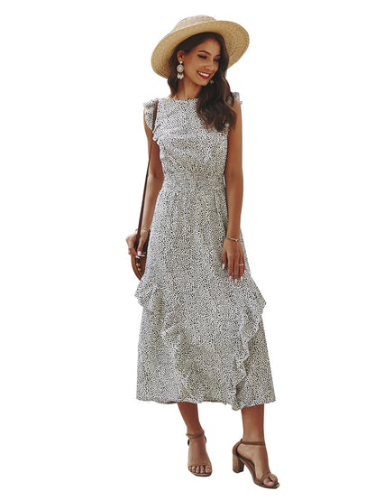 Ruffle Dress Spring And Summer Women&