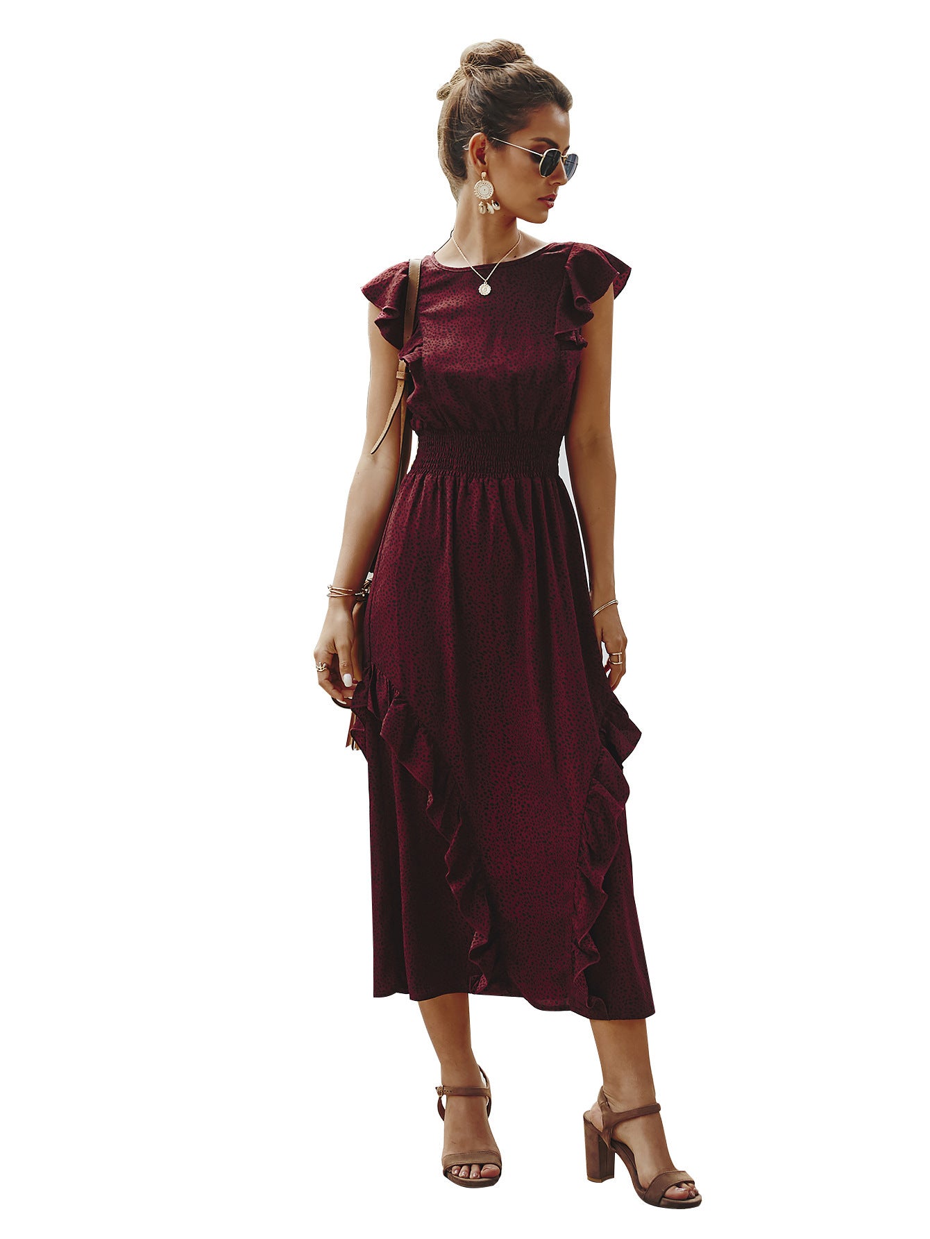 Ruffle Dress Spring And Summer Women&