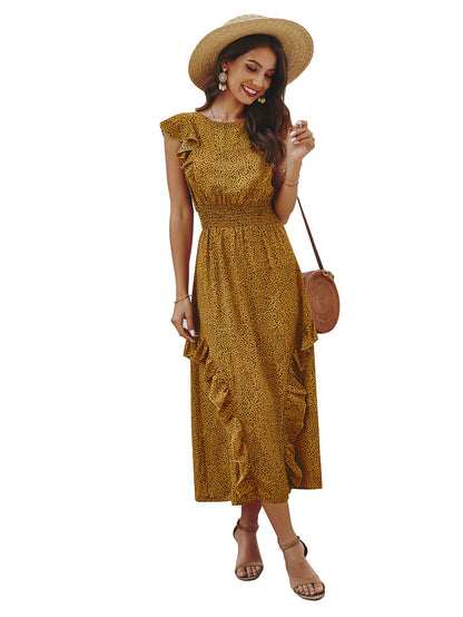 Ruffle Dress Spring And Summer Women&