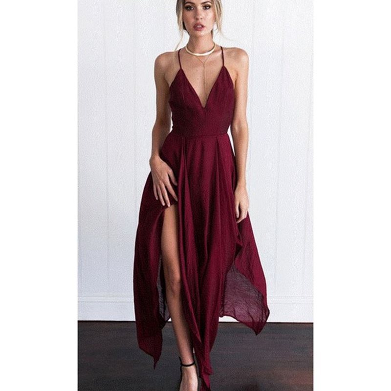 Ladies Spring Irregular Skirt Sexy Dress