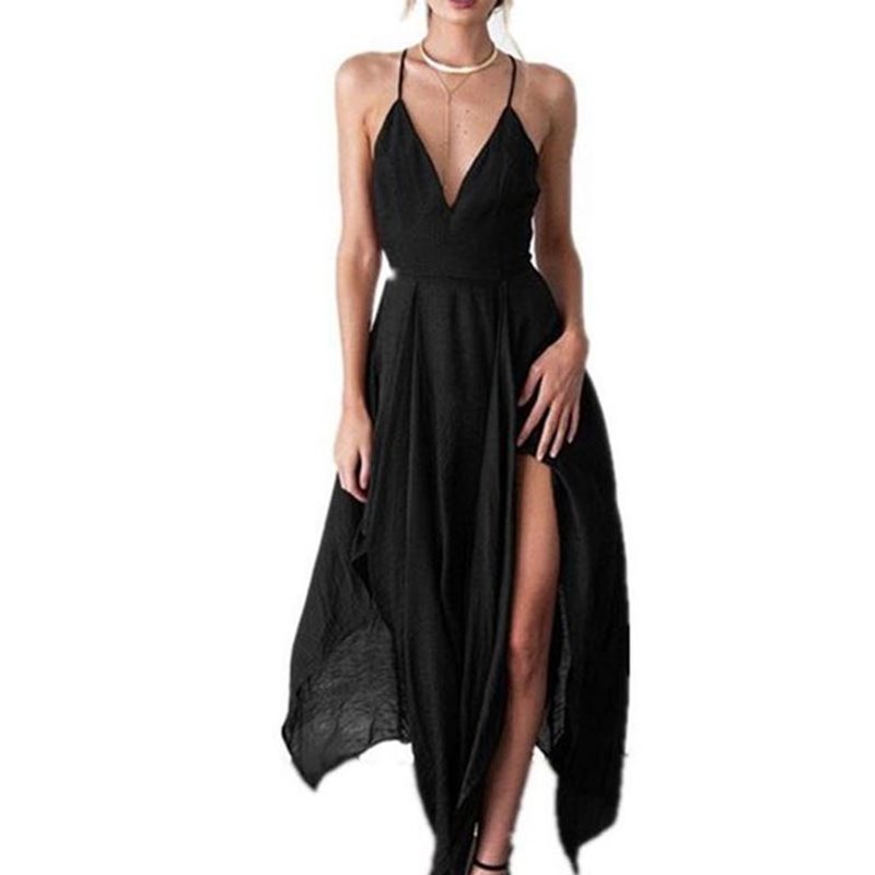 Ladies Spring Irregular Skirt Sexy Dress