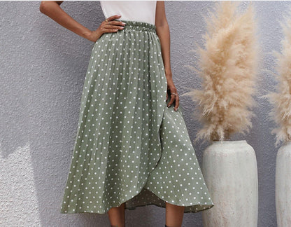 Spring Summer Chiffon Long Skirt Women