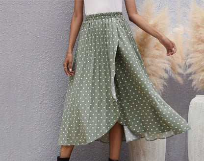 Spring Summer Chiffon Long Skirt Women