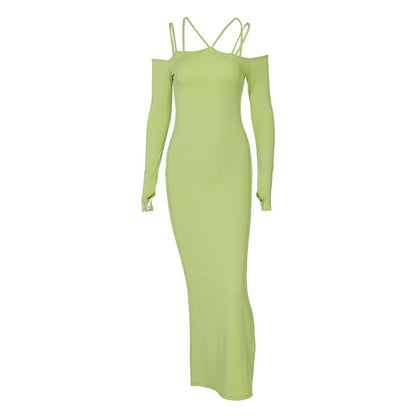 Spring Fashion Finger Sleeve Dress