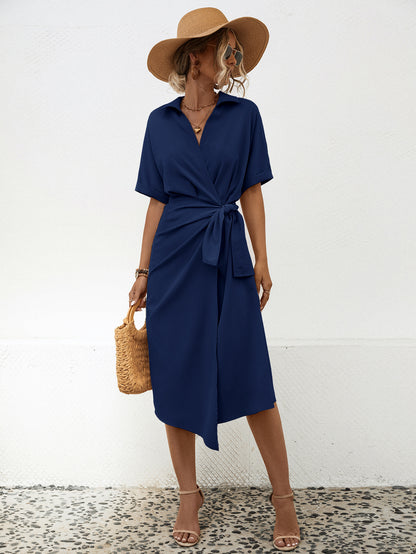Stomach Blanket Short Sleeve Dress Women